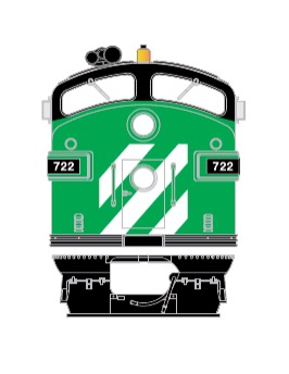 MTH Premier EMD F-7 A&B Unit Diesel engines – Burlington Northern
